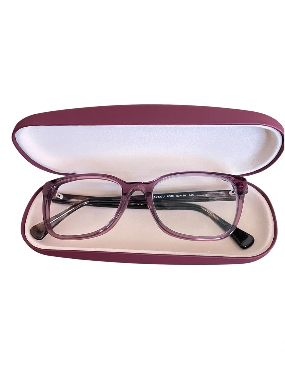 Ralph Lauren RA7137U 6008 Women's Transparent Violet 53-18-145mm Eyewear Frames